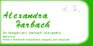 alexandra harbach business card